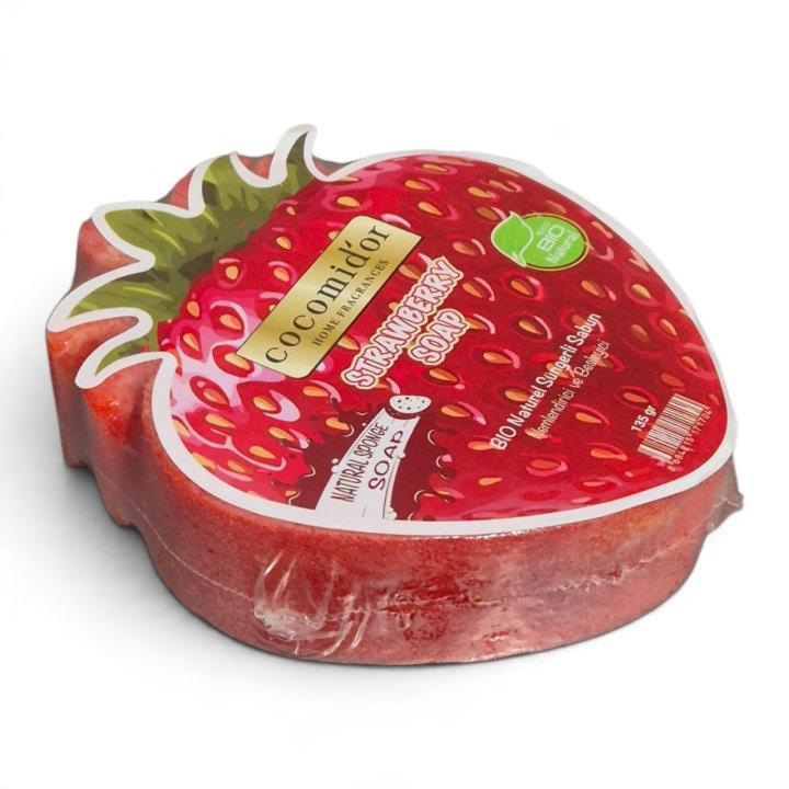 Натуральне мило-губка у формі полуниці Cocomid'or (Strawberry Soap, 135грм)
