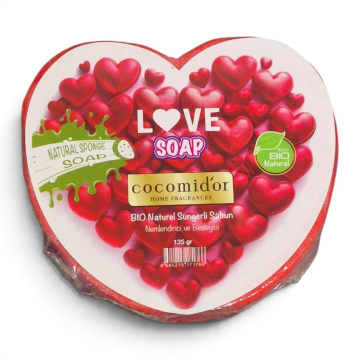 Парфумоване мило-мочалка у формі серця Cocomid'or (Love Soap, 135 грм)