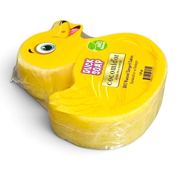 Дитяче натуральне мило-мочалка у формі каченяти Cocomid'or (Duck Soap BIO, 135грн)