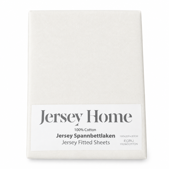 Простирадло трикотажне на резинці Jersey Home (Кремовий, 180х200)