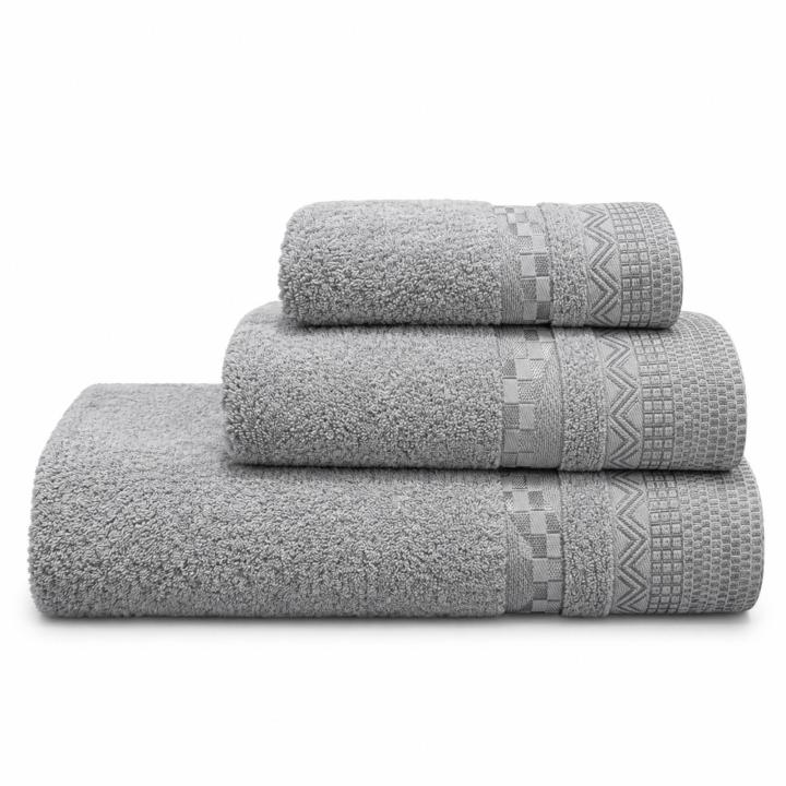 Набір рушників Coton Delux асорті (Сірий, 30х50 / 50х90 / 70х140)